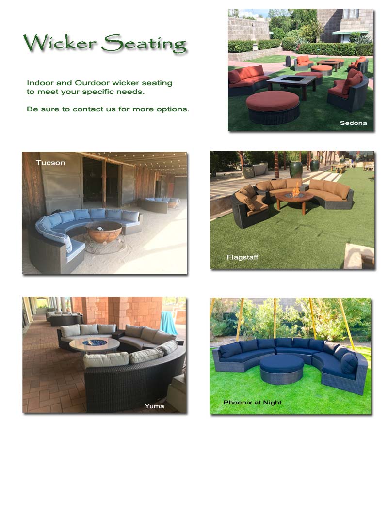 Custom Wicker Seating for your next event